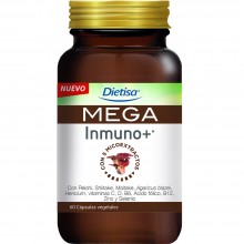 Dietisa - Mega Inmuno + | Nutrition & Santé | 60 cápsulas | Reishi, vitaminas C, D, B6, B12, Zinc y Selenio | Sistema Inmune