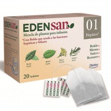 Hepático 01 |Edensan| 20 filtros |Ayuda a las funciones hepáticas y biliares