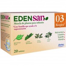 Edensan - Respira 03 Filtros | Nutrition & Santé | 20 filtros | Malvavisco, hojas y flores | Plantas