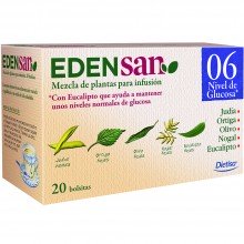 Edensan - Glucosa 06 Filtros | Nutrition & Santé | 20 filtros | Judía, Ortiga, Hinojo, Nogal, Oliva, Hojas y Flores | Plantas
