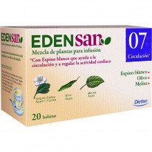 Edensan - Circulación 07 Filtros | Nutrition & Santé | 20 filtros | Espino blanco, hojas y flores | Plantas