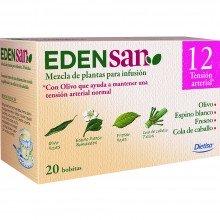Edensan - Tensión Arterial 12 Filtros | Nutrition & Santé | 20 filtros | Oliva, Espino blanco, Fresno, hojas y flores | Plantas