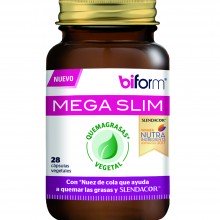 Biform - Mega Slim | Nutrition & Santé | 28 cáps. 500mg | Nuez de Cola, moringa, Cúrcurma y Murraya | Grasas