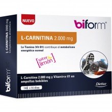 Biform - L Carnitina 2000 mg | Nutrition & Santé | 14 viales | L-carnitina y Ttiamina | Grasas