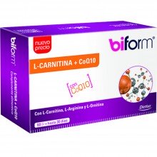Biform - L Carnitina + CoQ10 | Nutrition & Santé | 60 cáps. 167 mg | L-carnitina, coenzima Q10 y aminoácidos | Grasas