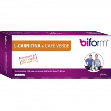 Biform - L Carnitina + Café Verde | Nutrition & Santé | 14 viales 1600 mg | L-Carnitina y extracto de café verde | Grasas