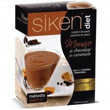 SikenDiet Mouse de Chocolate y Caramelo | Siken | Caja con 7 sobres de 23 gr | Control de peso - Dietas saludables