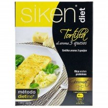 SikenDiet Tortilla al aroma 3 Quesos | Siken | 7 sobres de 24gr | Control de peso - Dietas saludables
