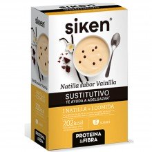 Siken Sustitutive Natilla sabor vainilla | Siken | Caja 6 sobres de 50 gr | Control de peso - Dietas saludables