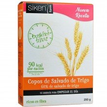 SikenForm Copos salvado de trigo | Siken | Caja de 250 gr | Control de peso - Dietas saludables