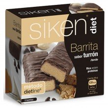 SikenDiet Barrita sabor Turrón | Siken | Caja de 5 barritas de 36 gr | Control de peso - Dietas saludables