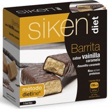 SikenDiet Barrita sabor Vainilla-Caramelo | Siken | Caja de 5 barritas de 36 gr | Control de peso - Dietas saludables