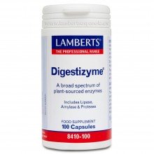 Digestizyme - Enzimas Digestivas | Lamberts | 100 Comp. | Molestias y Digestiones Pesadas