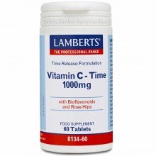 Vitamina C Liberación Sostenida 1000 mg | Lamberts | 60 Comp de 1000 mgr | Sistema inmune