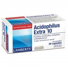Acidophilus Extra 10 | Lamberts | 60 Comp de 10 mil millones de bacterias | personas cuya flora intestinal está desequilibrada