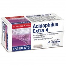 Acidophilus Extra 4 | Lamberts | 30 Caps| Mejora la digestión y combate la acidez