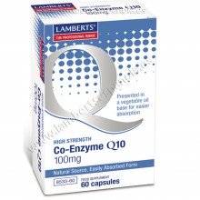Co-Enzyme Q10 | Lamberts | 60 cáps 100mg | Defensas - Relentiza Envejecimiento