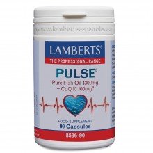 PULSE con Omega 3 y Coenzima Q10 | Lamberts | 90 cáps. 1400mg | Defensas - Ralentiza el Envejecimiento