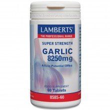 Ajo Concentrado - Garlic | Lamberts | 60 cáps. 8250 mg | Sistema Cardiovascular - Salud del Corazón y la Circulación