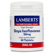 Soya Isoflavones - Isoflavonas de Soja 50mg | Lamberts | 60 cápsulas Muy Concentrado | Reduce los síntomas de la menopausia