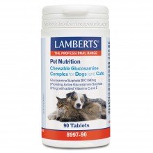 Complejo de Glucosamina Masticable | Lamberts | 90 comp. de 550 mgr. | nutrición perros y gatos