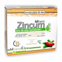 Minera Zincum | Pinisan | 60 cáps de 130 mg |mantenimiento de los huesos- piel-cabello-uñas