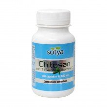Chitosan con Té Verde y Vitamina C | Sotya | 100 Cáps. 600mg | Perder Peso y Digestión