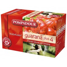 Guaraná Plus 4 | Pompadour | 20 bolsitas | Energía