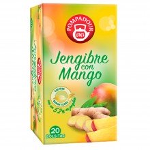 Jengibre con Mango | Pompadour | 20 bolsitas | Sabor Tropical