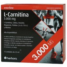 L-Carnitina 3.000 mg | Herbora | 12 viales 25ml | resistencia a la fatiga muscular