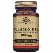 Vitamina B12  | Solgar | 100 Comps Masticables de 1000 µgr. | sist.nervioso – mente