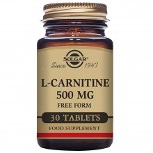 L - Carnitina | Solgar | 30 comp. de 500 mgr. | Energia muscular