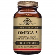 Omega-3 Triple Concentración | Solgar | 100 Cáps. Blandas De 1400 mgr | sist  Cardiovascular – ojos