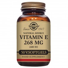 Vitamina E perlas Vegetales | Solgar | 50 Cáps de 268 mgr | Antioxidante - Antiinflamatorio