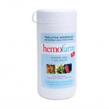 Hemofarm Plus Bote -  Hemofarm | 60 uds | Toallitas Higiene en Caso de Hemorroides