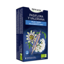 Pasiflora y Valeriana ECO | Phyto actif | 20 viales 15 ml | Digestivo