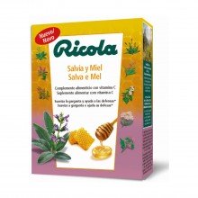 Estuche Defensas Salvia y Miel| Ricola | 50 gr 14 pastillas | Suaviza la garganta