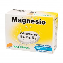 Magnesio + B1| B2 y B6 | Vallesol | 24 Comp| ayuda a disminuir el cansancio y la fatiga