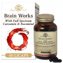 Brain Works | Solgar | 60 cáps. 1332mg | Producto para Incrementar la Memoria y Concentración
