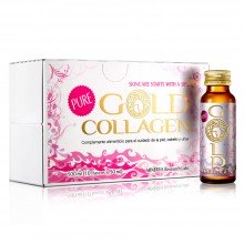 GOLD Collagen Pure | Minerva Ltd | Nutricosmética BIO | Colágeno n1 en UK | 10 vial. 500ml | Nutre tu belleza desde el interior