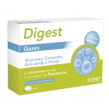 Digest Gases | Eladiet | 60 comprimidos| Salud Digestiva, combatir las flatulencias.