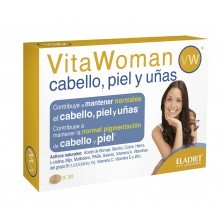 Cabello, Piel Y Uñas |Vitawoman | Eladiet|30 comp. |Mantener en buenas condiciones del cabello-piel y uñas