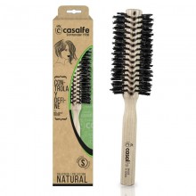 Cepillo Redondo Jabalí xl| Casalfe | 100% Bio  - Púa natural | Efecto Anti frizz & Encrespamiento - Evita el pelo quebradizo