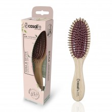 Cepillo madera sin tirones secret viaje| Casalfe | 100% Bio madera fresno| diseñado para cepillar el cabello, ¡sin tirones!