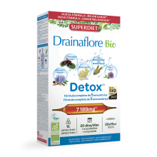 Drainaflore Bio| Superdiet |20 Ampollas x15 ml| Detox| plantas Bio |Alta concentración del producto