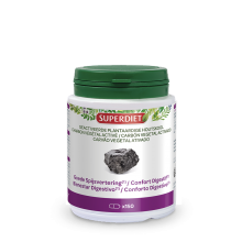 Superdiet - Carbón vegetal activado | 150 compr.| Bienestar digestivo| plantas Bio |Alta concentración del producto