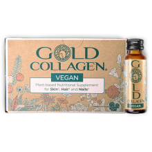 Gold Collagen Vegan | Minerva Ltd | 10 vial. 50ml | Fórmula Vegana - Nutrición del Cabello