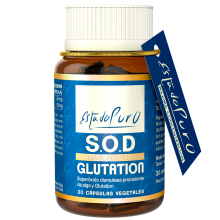 SOD GLUTATION | Estado Puro  |  30 Cáps| Antioxidante | Reparador y reductor de daños de las Células