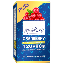 Cranberry Arándano Rojo  | Estado Puro | 120 Cáp. 41.900mg | Infecciones de Orina - Sistema Inmunitario - Antioxidante
