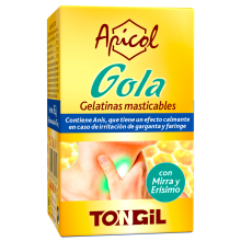 Gola Gelatinas Masticables| Apicol| 24 gelatinas| Tongil |efecto suavizante sobre garganta, faringe y cuerdas vocales.